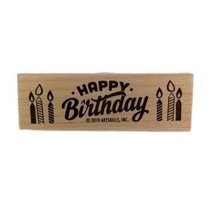Happy Birthday Wooden Stamp